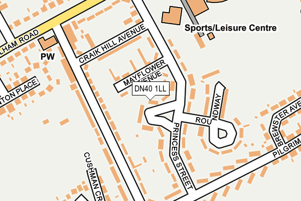 DN40 1LL map - OS OpenMap – Local (Ordnance Survey)