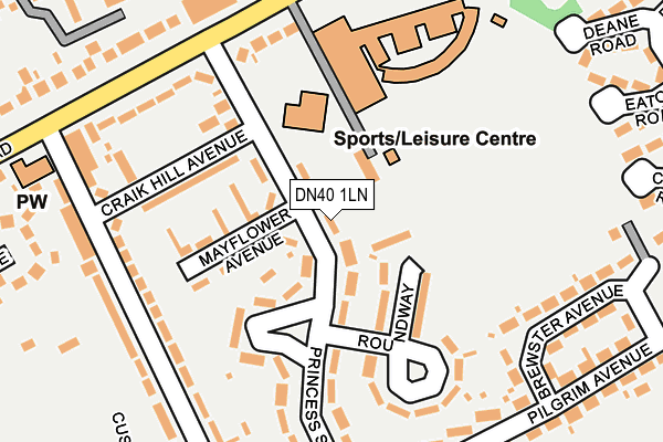 DN40 1LN map - OS OpenMap – Local (Ordnance Survey)
