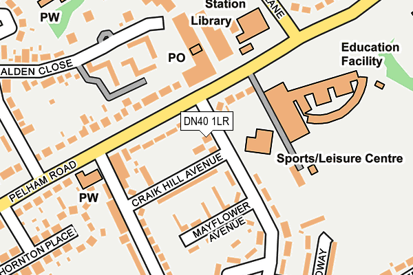 DN40 1LR map - OS OpenMap – Local (Ordnance Survey)
