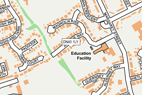 DN40 1LY map - OS OpenMap – Local (Ordnance Survey)