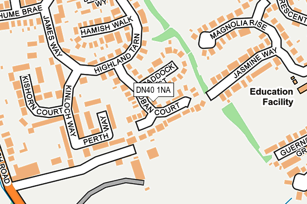 DN40 1NA map - OS OpenMap – Local (Ordnance Survey)