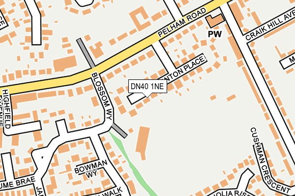 DN40 1NE map - OS OpenMap – Local (Ordnance Survey)