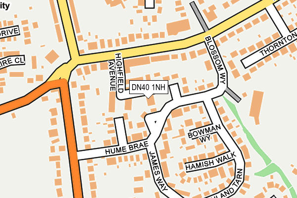 DN40 1NH map - OS OpenMap – Local (Ordnance Survey)