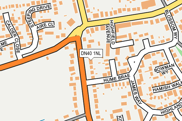 DN40 1NL map - OS OpenMap – Local (Ordnance Survey)