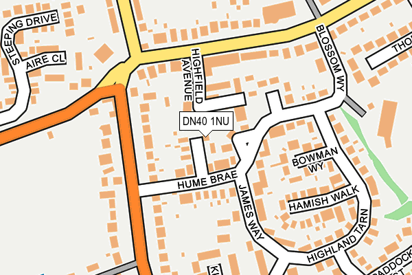 DN40 1NU map - OS OpenMap – Local (Ordnance Survey)