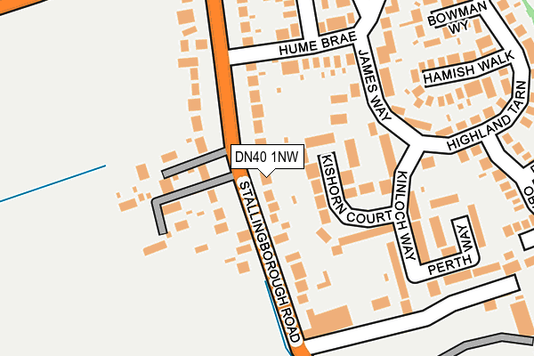DN40 1NW map - OS OpenMap – Local (Ordnance Survey)