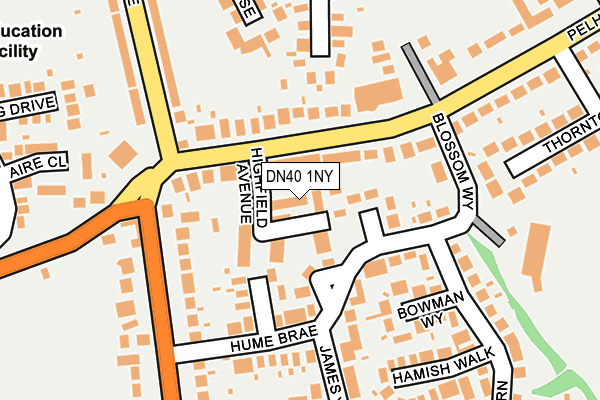 DN40 1NY map - OS OpenMap – Local (Ordnance Survey)