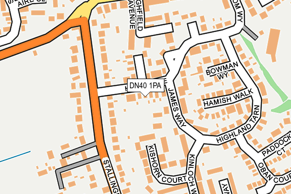 DN40 1PA map - OS OpenMap – Local (Ordnance Survey)