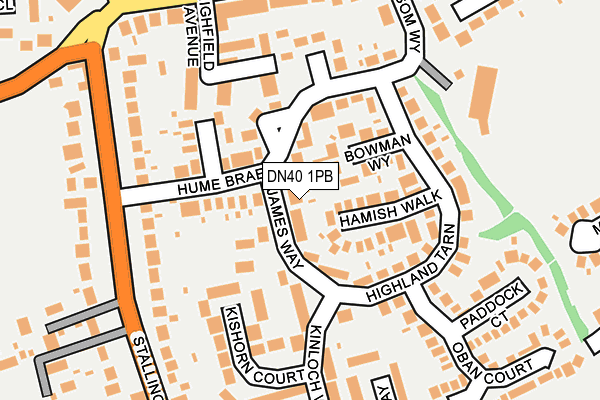 DN40 1PB map - OS OpenMap – Local (Ordnance Survey)