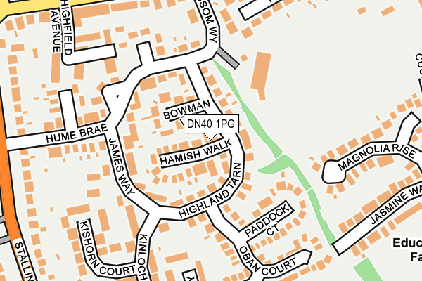 DN40 1PG map - OS OpenMap – Local (Ordnance Survey)
