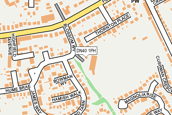 DN40 1PH map - OS OpenMap – Local (Ordnance Survey)