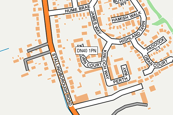 DN40 1PN map - OS OpenMap – Local (Ordnance Survey)