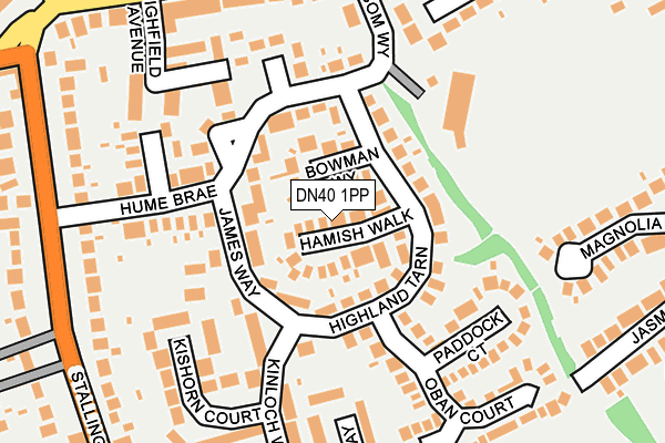 DN40 1PP map - OS OpenMap – Local (Ordnance Survey)