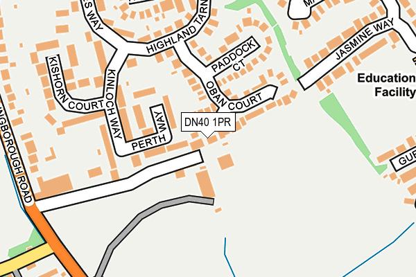 DN40 1PR map - OS OpenMap – Local (Ordnance Survey)