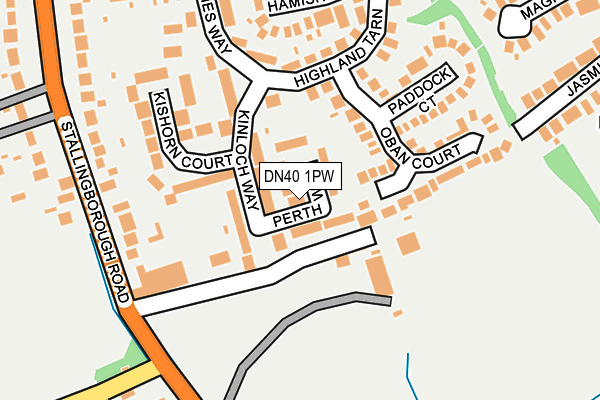 DN40 1PW map - OS OpenMap – Local (Ordnance Survey)