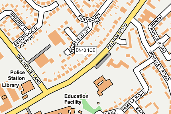 DN40 1QE map - OS OpenMap – Local (Ordnance Survey)