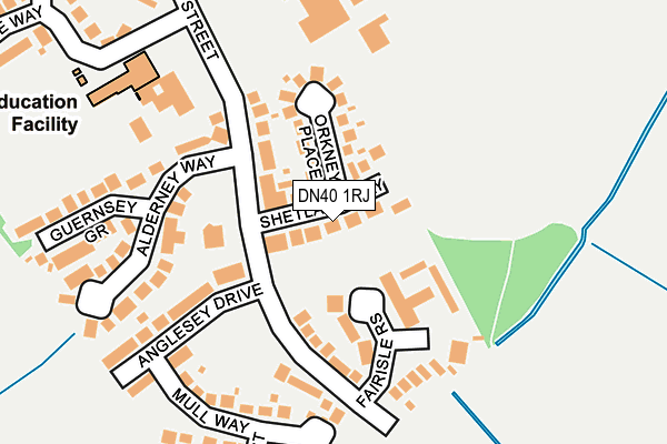 DN40 1RJ map - OS OpenMap – Local (Ordnance Survey)