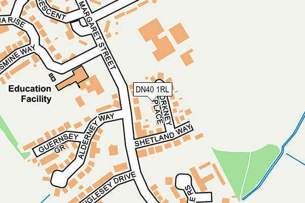 DN40 1RL map - OS OpenMap – Local (Ordnance Survey)