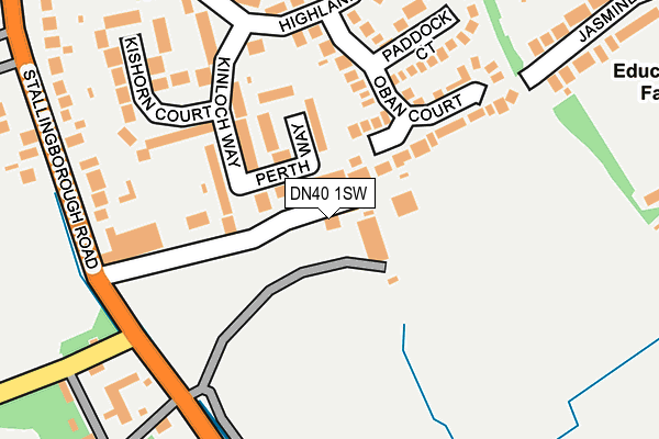 DN40 1SW map - OS OpenMap – Local (Ordnance Survey)
