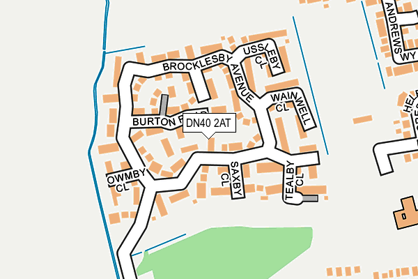 DN40 2AT map - OS OpenMap – Local (Ordnance Survey)