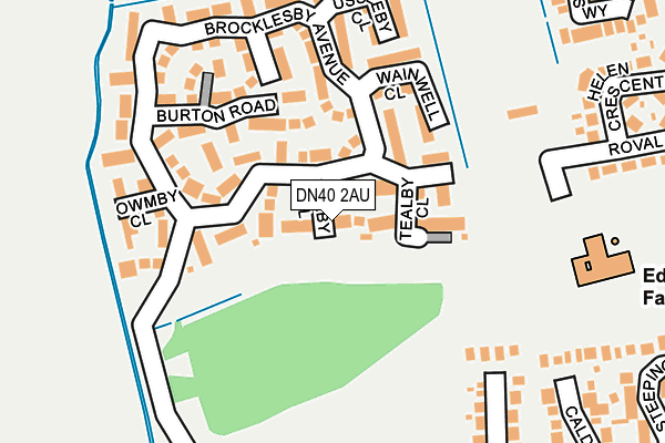 DN40 2AU map - OS OpenMap – Local (Ordnance Survey)