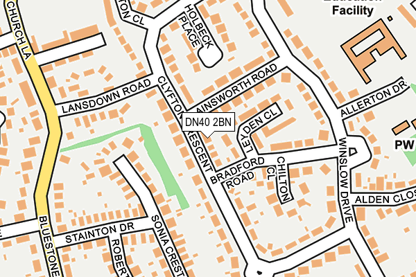 DN40 2BN map - OS OpenMap – Local (Ordnance Survey)