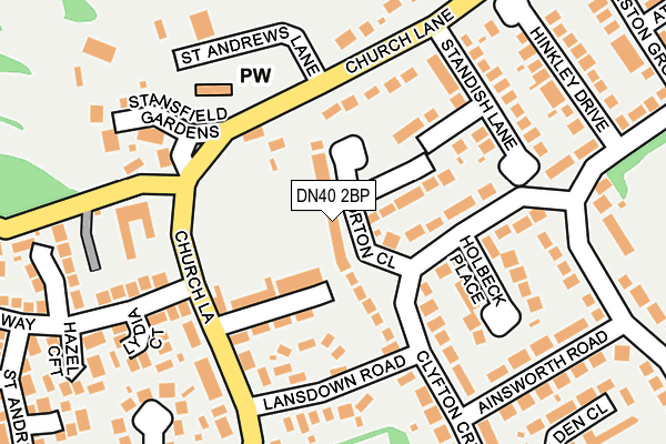 DN40 2BP map - OS OpenMap – Local (Ordnance Survey)