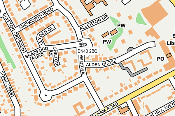 DN40 2BQ map - OS OpenMap – Local (Ordnance Survey)