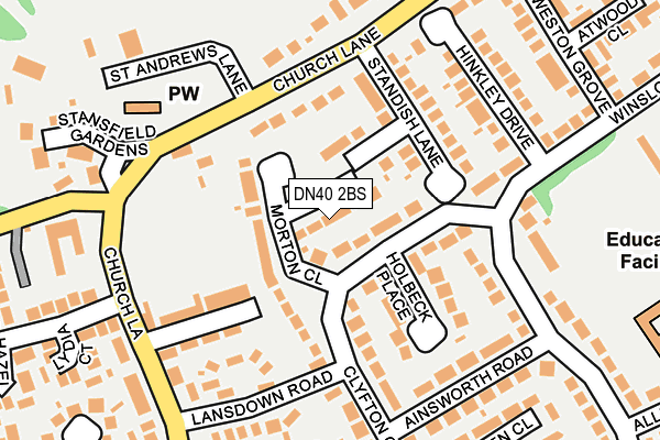 DN40 2BS map - OS OpenMap – Local (Ordnance Survey)