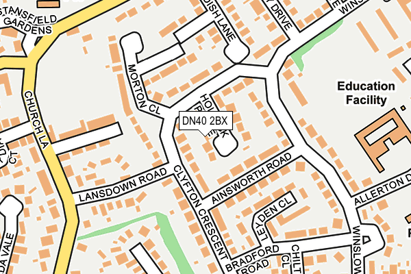 DN40 2BX map - OS OpenMap – Local (Ordnance Survey)
