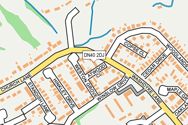 DN40 2DJ map - OS OpenMap – Local (Ordnance Survey)