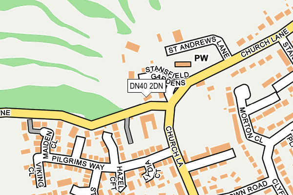 DN40 2DN map - OS OpenMap – Local (Ordnance Survey)