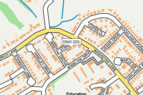 DN40 2DQ map - OS OpenMap – Local (Ordnance Survey)