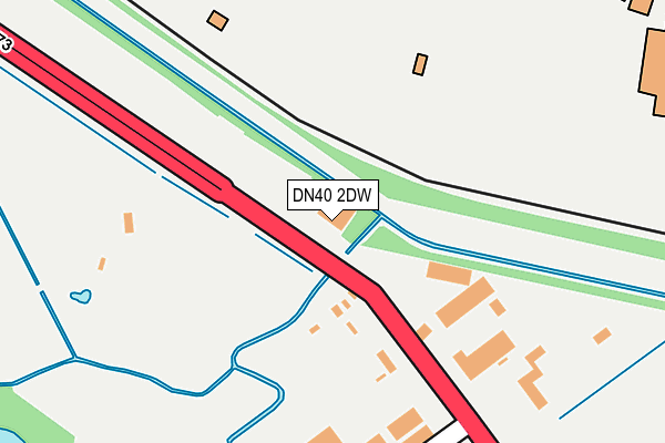 DN40 2DW map - OS OpenMap – Local (Ordnance Survey)