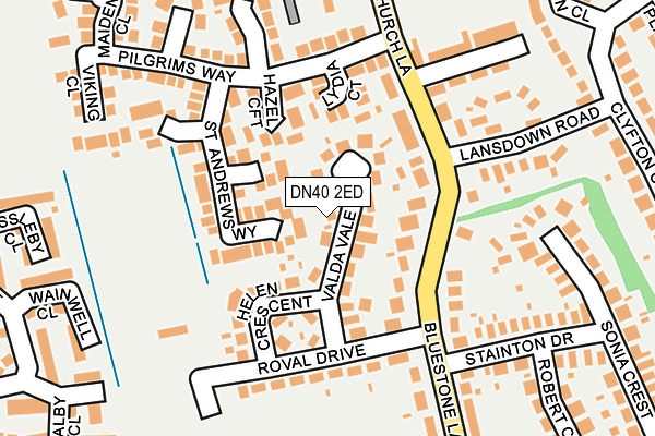 DN40 2ED map - OS OpenMap – Local (Ordnance Survey)