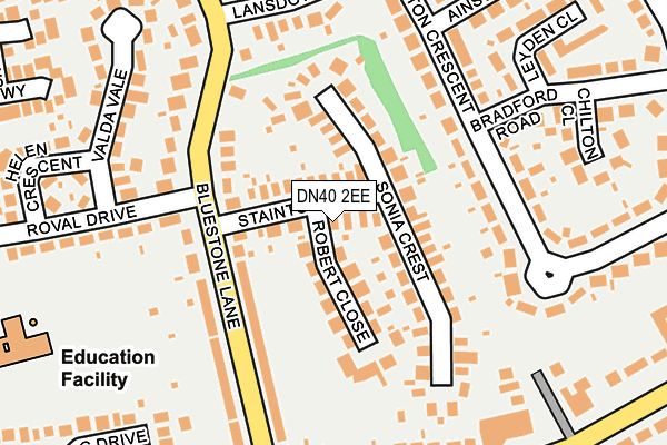 DN40 2EE map - OS OpenMap – Local (Ordnance Survey)
