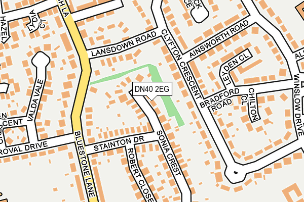 DN40 2EG map - OS OpenMap – Local (Ordnance Survey)