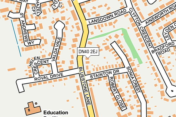 DN40 2EJ map - OS OpenMap – Local (Ordnance Survey)