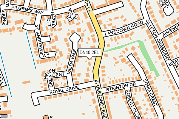 DN40 2EL map - OS OpenMap – Local (Ordnance Survey)
