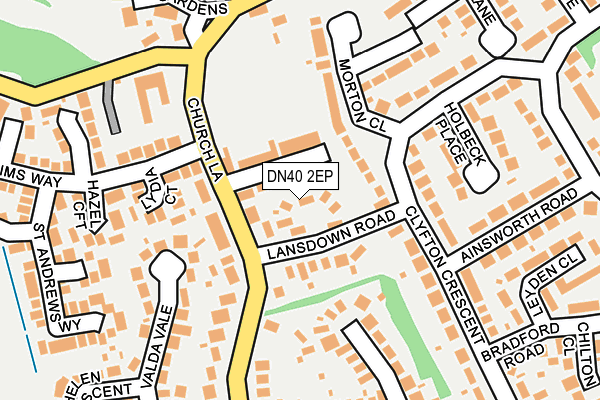 DN40 2EP map - OS OpenMap – Local (Ordnance Survey)
