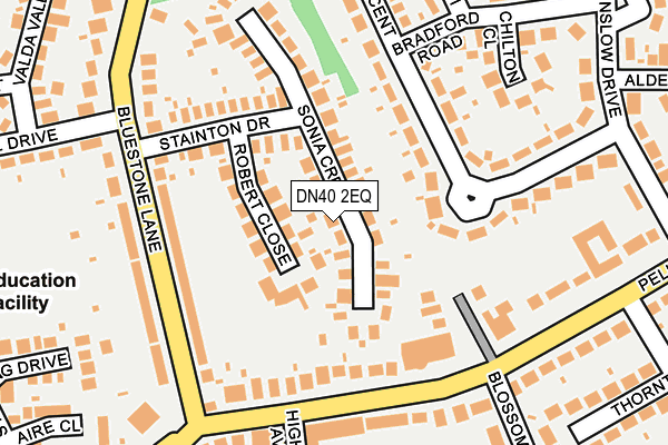 DN40 2EQ map - OS OpenMap – Local (Ordnance Survey)