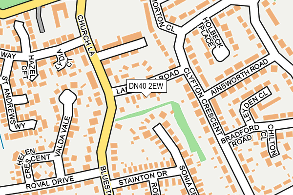 DN40 2EW map - OS OpenMap – Local (Ordnance Survey)