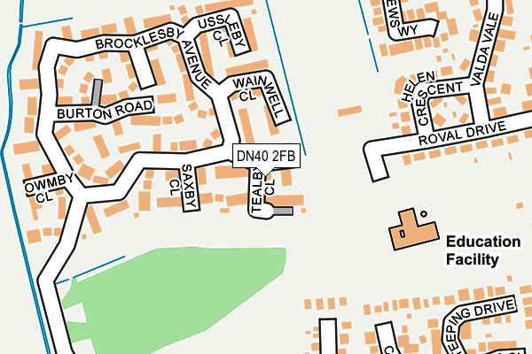 DN40 2FB map - OS OpenMap – Local (Ordnance Survey)