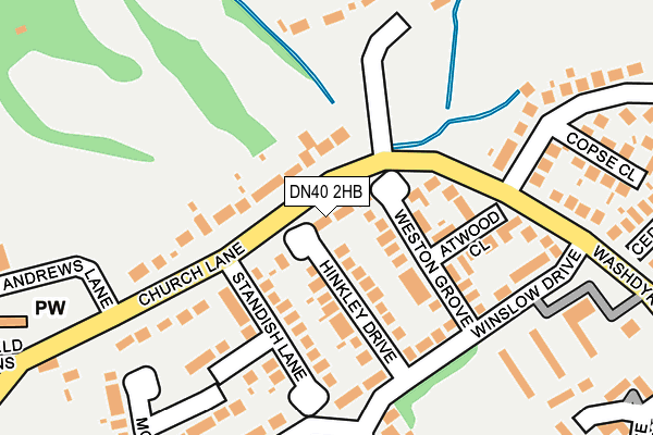 DN40 2HB map - OS OpenMap – Local (Ordnance Survey)