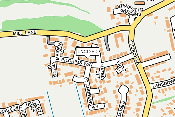 DN40 2HD map - OS OpenMap – Local (Ordnance Survey)