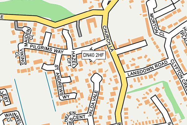 DN40 2HF map - OS OpenMap – Local (Ordnance Survey)