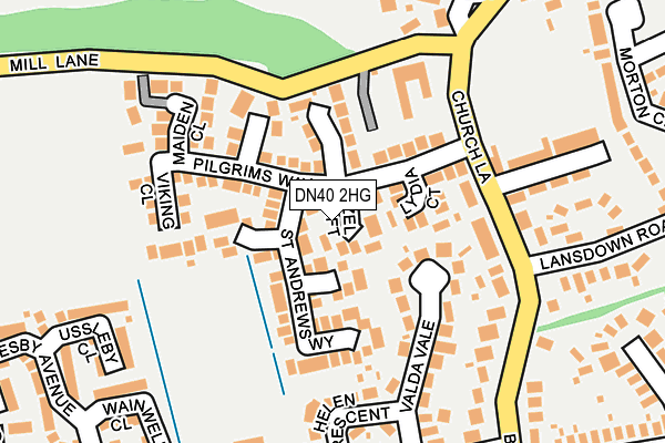 DN40 2HG map - OS OpenMap – Local (Ordnance Survey)