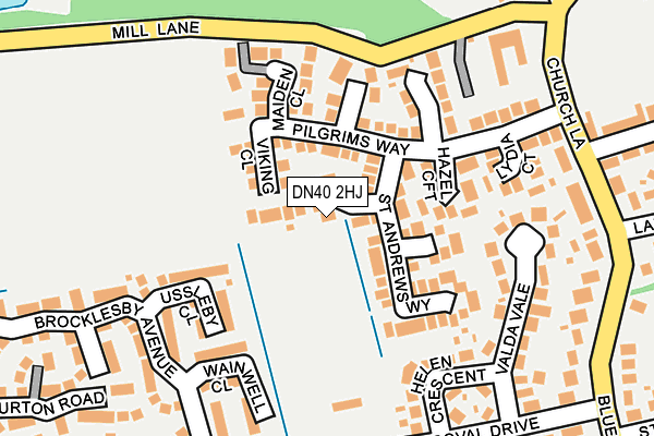 DN40 2HJ map - OS OpenMap – Local (Ordnance Survey)