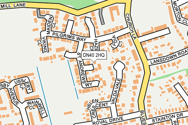 DN40 2HQ map - OS OpenMap – Local (Ordnance Survey)