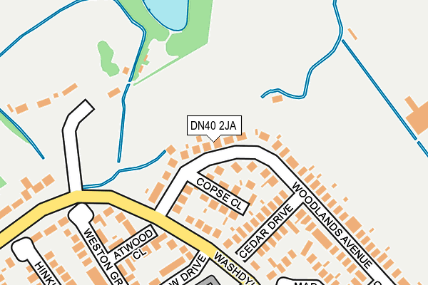 DN40 2JA map - OS OpenMap – Local (Ordnance Survey)